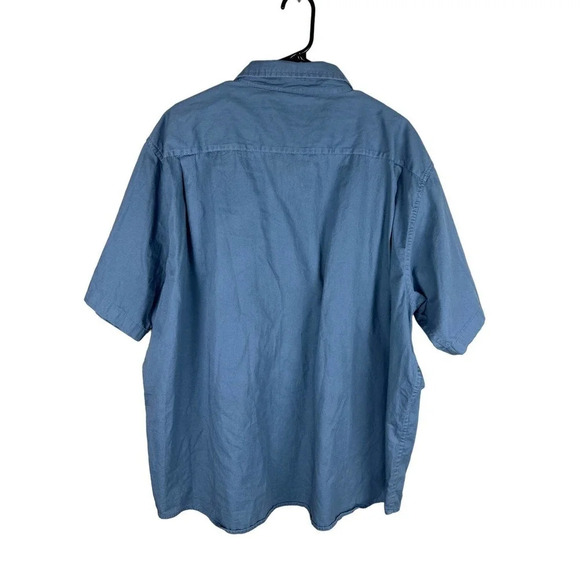 Wrangler Blue Short Sleeve Button Up Size 3XL - Picture 5 of 5
